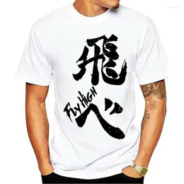 Camicie da uomo de manga curta para homens haikyuu karasuno voar alta (Branco) femminina 2023 t-shirt