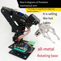 Andere Spielzeuge 6 Dof Robot Manipulator Metalllegierung Mechanischer Arm DIY Teil Klammer Kit Servo MG996R für Arduino IC Education 230323