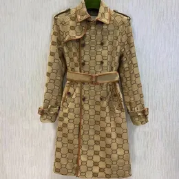 E11 Autumn Women Trench Coats Designer Luksusowe kobiety wiatrówki nadruk litera kurtka luźna płaszcz żeńska swobodna długie rowy płaszcz