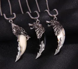 Fashion Wolf Tooth Necklace for Men Long Chain Vintage Jewelry Gift C33634867