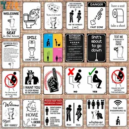 Bathroom Rules Plaque Metal Vintage Funny Toilets Tin Signs Wall Bar Restaurant Home Art Decor Vintage Poste 30X20cm W03