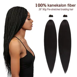 Expressão Expressão EZ Braid Hair Kanekalon pré-esticado Braid Synthetic Pre Strething Hair