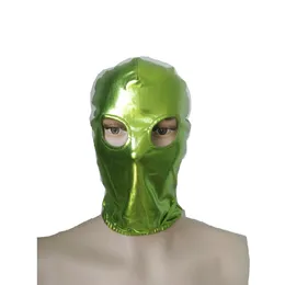 Akcesoria kostiumowe Maski Halloween Cosplay Kostiumy błyszcząca metalowa maska ​​otwarta oczy dla dorosłych unisex zentai kostiumów akcesoria imprezowe