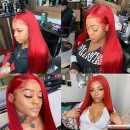 Т-образный голов головного покрытия человеческие парики волос Red 13x5x1t часть красная корловая парики волос 230323