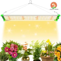 LED Grow Light 120W Full Spectrum 225LED Quantum Sun-Like Hanging Square Grow Lights per piante da interno Semina Veg e Bloom Alta efficienza energetica