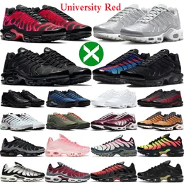 University Red Shoes TN Plus TerraScape Running Tns Men Kvinnor Enhet svart vit blå druvguld Bullet Blue Mens Womens Trainers Outdoor Sneakers Big Size