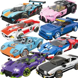 Model Building Kits City Car Vehicle Speed ​​Champion Racer Building Blocks Brick Racing Super Technique Car Moc Creative Garage Set Education Toys