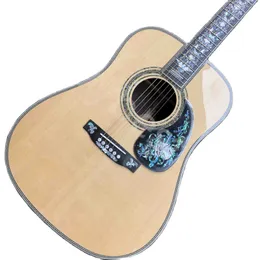 Aaaaa Wszystkie lite drewno d Body 100aA Deluxe Acoustic Guitar z twardym pinem paska OS-1 itp.