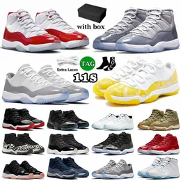 2023 New Arrival Cherry 11 Retro Basketball Shoes Mens Womens Jumpman DMP High Cool Grey 11s Cement Grey Low Tour Yellow Snakeskin Bleached Coral XI Space Jam Sneakers