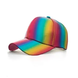 Men Futuristic Rainbow Iridescent Reflective Baseball Cap Colorful Changing 80s Holographic Rave Hip Hop Hat 230322