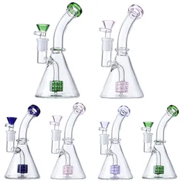 14mm dişi bongs su boruları dab teçhizat yağ kuleleri ile kase cam bong duş başlığı pembe mor isteğe bağlı renk lxmd21402