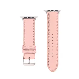 Iwatch Bands for Apple Watch Ultra Band 49mm Pink Leather Strap Compatible with Smart Watch Series 8 S8 S6 S7 S5 S4 S3 S2 S1 SE 44MM 42MM 38MM 40MM 45mm Straps smartwatch US