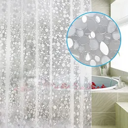Zasłony prysznicowe 1PC 3D zasłony prysznicowe wodoodporne Mączstownicze zasłony kąpielowe nowoczesne brukowane wzór Półprzezroczystą zasłonę łazienkową z haczykami 230323