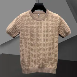 Mens T-Shirts Series Plain Knit Short Sleeve T-Shirt Women Mans sleeveless pullover sweater Summer Street Skateboard Men Fashion Balance Tees