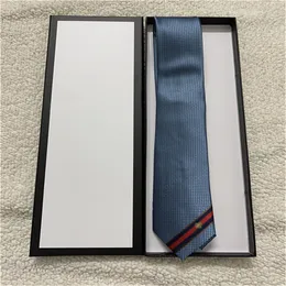 Carta de luxo novo designer masculino 100% gravata gravata de seda preto azul Aldult Jacquard Party Wedding Business Tecido de moda design Hawaii Neck Laços com Box 1135