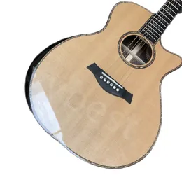 Niestandardowy aaaaa pełny solidny świerk 914aa Acoustic Guitar z odbiorem i hardcase