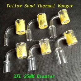 25mm Quartz Thermal Banger Thermochromic Bucket Smoking Accessories Yellow Sand Color Changing 10mm 14mm 18mm For Hookahs Oil Rigs Glass