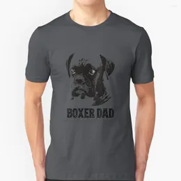 Herr t-skjortor boxare pappa trend t-shirt män sommar högkvalitativ bomullstoppar pappa hund