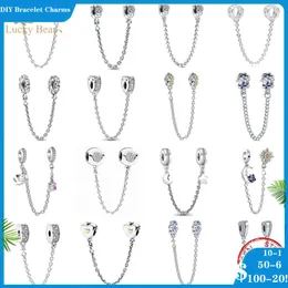 925 SIVER BEADS CHARMS PARA PANDORA CHARM BRACELETS DE PURSIMENTO PARA MULHERES CREANTEND CANTA CAT CAC