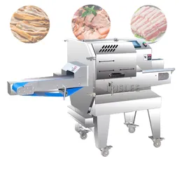 Kommersiellt kokt grishuvudköttstrimlingsskivningsmaskin / grisöron som skär skivmaskin / rostad fläskköttskivare