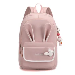 Torby szkolne Piękny plecak dla dzieci szkolna plecak dla dziewcząt Rabbit Book Bag Waterproof Light School ToBag Sact A Dos 230324