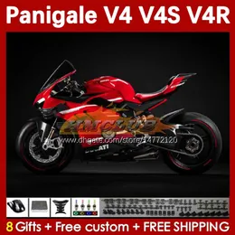 Мотоциклетные обтекатели для Ducati Street Fighter Fighter Red Glossy Panigale V 4 V4 S R V4S V4R 18-22 Bodywork 41NO.11 V4-S V4-R 18 19 20 V-4S V-4R 2018 2019 2020