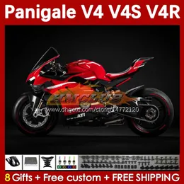 Carene moto per DUCATI Street Fighter rosso lucido Panigale V 4 V4 S R V4S V4R 18-22 Carrozzeria 41No.11 V4-S V4-R 18 19 20 V-4S V-4R 2018 2019 2020 Corpo stampo ad iniezione