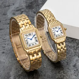 Lyxig Watch Women Square Watches Designer Diamond Watchs Premium Quartz Movement All rostfritt stål rostfritt stål armband Sapphire Glass Waterproof