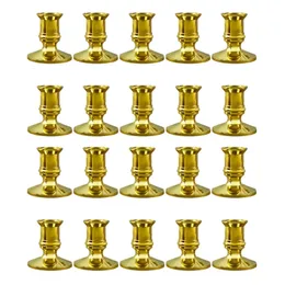 Portacandele 20X Gold Pillar Candle Base Taper Candle Holder Candeliere Decorazioni per feste di Natale 230324