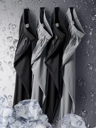 Calças masculinas tamanho grande 8xl 7xl 6xl Summer Ice Silk Fabric Sports Sortpants Slim Strech Loose Pant Militar Militar Quadrado Deca Deca 230324