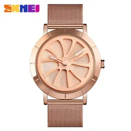 Armbandsur Skmei Luxury Quartz Watch Men 3Bar Waterproof Stainless Steel Strap Clock Fashion handledsklockor Relojes HOMBRE 9204
