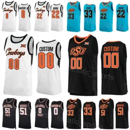 أوكلاهوما ستيت كوليز كلية 22 Kalib Boone Jerseys كرة السلة 0 Avery Anderson III 51 John-Michael Wright 5 Caleb Asberry 33 Moussa Cisse 1 Bryce Thompson Stitch