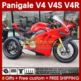 Motorcykelmässa för Ducati Street Fighter Panigale V4S V4R V 4 V4 S R 18 19 20 Body 41no.38 V4-S V4-R 18-22 V-4S V-4R 2018 2019 2020 Injektion Mögel Kroppsverk Röd Glossy