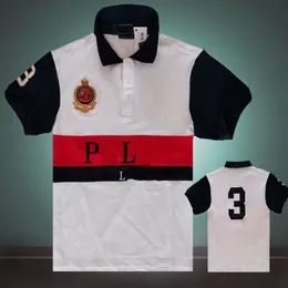 2023SS European och amerikansk storlek Summer Polos skjorta Mäns kortärmad avslappnad färg som matchar bomull plus storlek broderad mode-t-shirt S-5XL