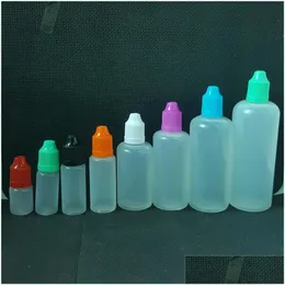 Cell Phone Screen Protectors Plastic Bottle E Cig 5Ml 10Ml 15Ml 20Ml 30Ml 50Ml 60Ml 100Ml 120Ml Pe Soft Translucent Needle Dropper F Dhtiu