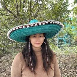 Basker mini mexikaner sombrero hatt enkel halmfiest parti