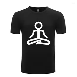 Męskie koszulki Meditation Yoga Nowość Kreatywna zabawna koszulka Koszulka Mężczyzn Summer Short Sleeve O NEC BAWIED Casual Top Tee