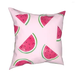 Pillow Cute Pink Watermelon Pattern Square Covers Polyester Home Summer Sunny Aesthetic Cover Creative Pillowcase