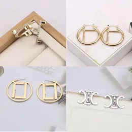 23ss 20 stijl Gemengde Stijl Merk Designer Letters Stud Hoop 18K Vergulde 925 Zilveren Vrouwen Crystal Pearl Earring Party Jewerlry