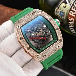 Novo 2023 com Diamond Men's Watch Sports Leisure Weln's Watch Hollow-Out Dial Design Silicone Quartz Watch Factory Sales 138