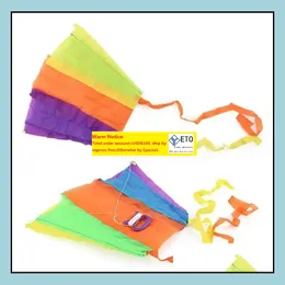 Novelty Items Portable Folding Pocket Flying Kite Kid Toy Storage Case Outdoor Sport Children Gift Multicolor Single Small Kites