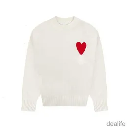 Suéteres masculinos de designer de Paris Amis de Coeur Love Jacquard Crew Sweater Moda de moda de marca de rua 809W