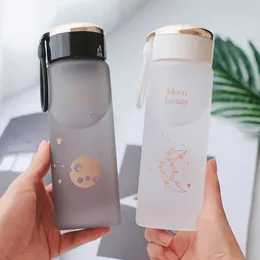 water bottle 400ml Moon Fantasy Water Bottle Portable Plastic Cup dent Leakproof Bottles for Drinking Outdoor Travel Drinkware Transparent P230324