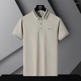 Herren Polos Sommer Business Polo Shirts Männer Kurzarm 2023 Revers Casual Mode T-shirts Herren Atmungsaktive Feste Tops Kleidung