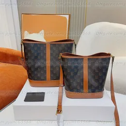 Designerskie torby prawdziwa skórzana torba damska męska torba na wiadro luksusowe torebki projektant kanał mody zwykły wzór mody torebki na ramię torebka