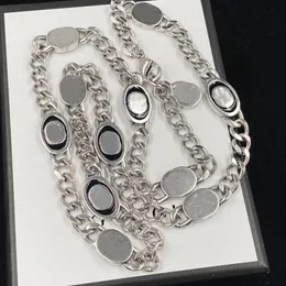 Srebrny łańcuch Choker Naszyjnik dla kochanki Kobieta mężczyzna Man Fashion Designer Naszyjnik