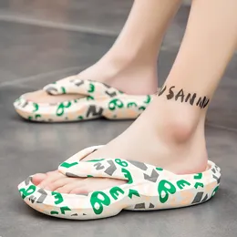 Flip Flops Men Fashion Home Slippers Summer Printing Personality Korean Beach Shoes Male Flat Casual Soft Sole Slides 230324 GAI GAI GAI