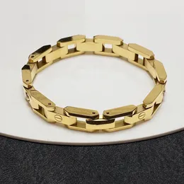 Танковый браслет Love Bangl для мужской дизайнерской пары браслет -цепь Золотой, покрытый 18K T0P Высокая столешница.