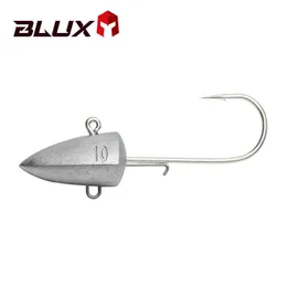Fiskekrokar Blux Dart Jighead Fishhooks 3.5G 5G 7G 10G 14G MORM Fiske Lure Hook Soft Lure Jig Head Artificial Bait Fishing Tackle P230317