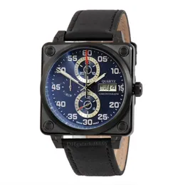 F1 Orologio di Lusso Mens Watch japoński ruch kwarcowy wielofunkcyjny chronografie zegarek zegarki skórzane metalowe zegarki dla mężczyzn